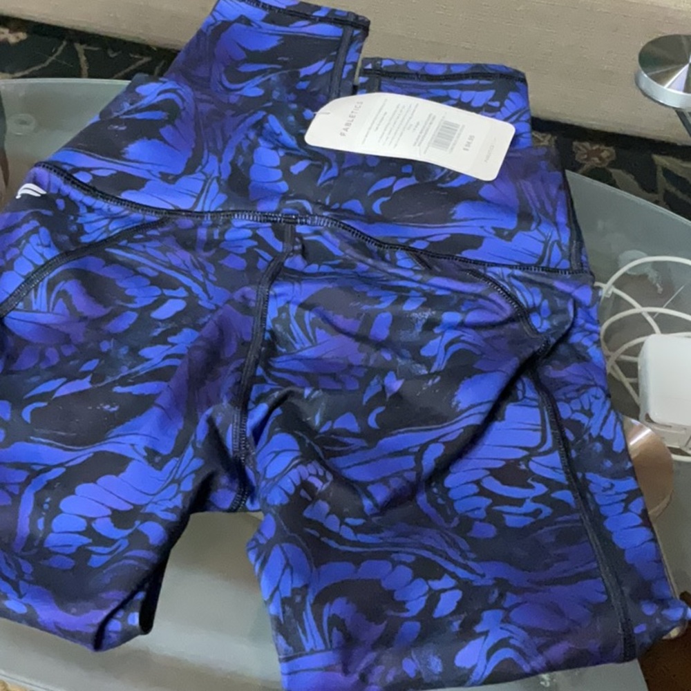 Blue and Black Patterned Athletic ankle length by Fabletics